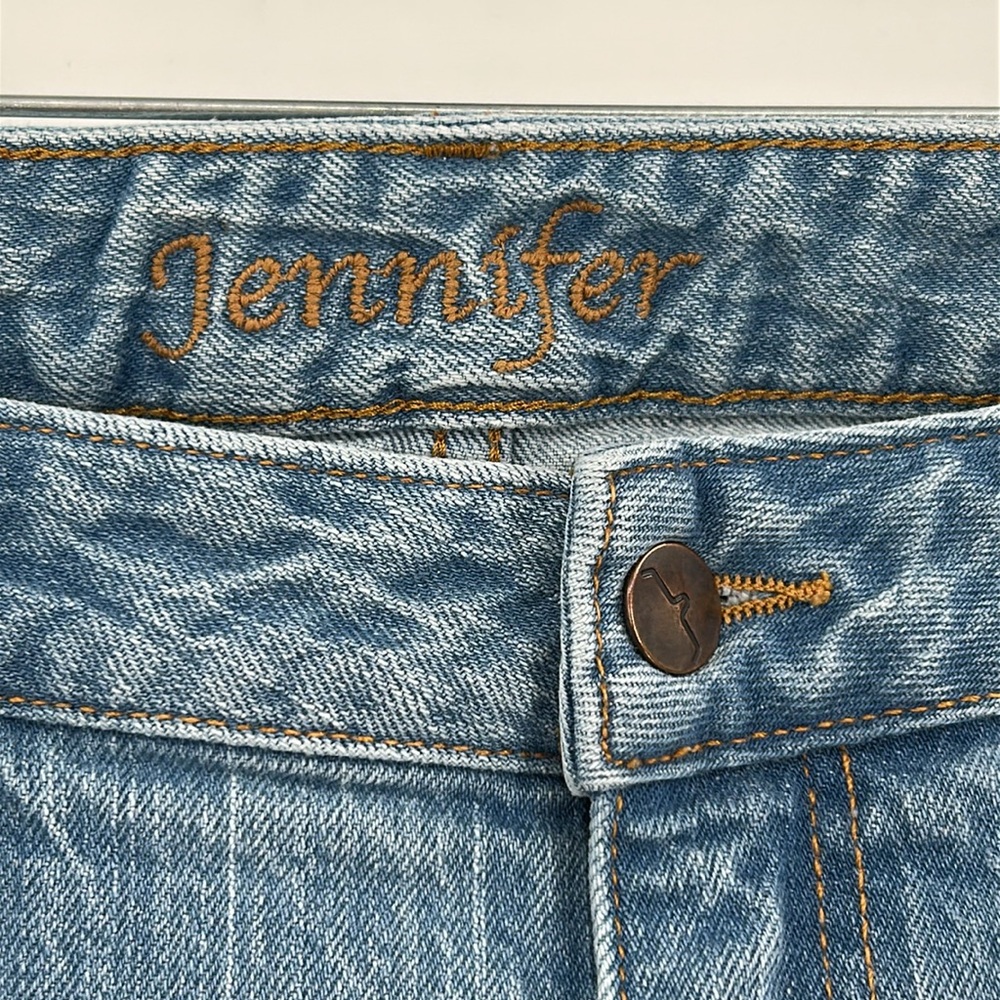 Women's Blue Flared Jeans - Picture 5 of 10